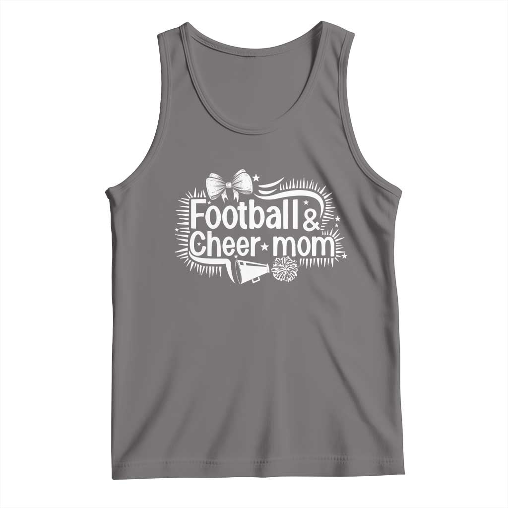 Football And Cheer Mom Quote Tank Top Sport Cheerleading Season Gift - Wonder Print Shop