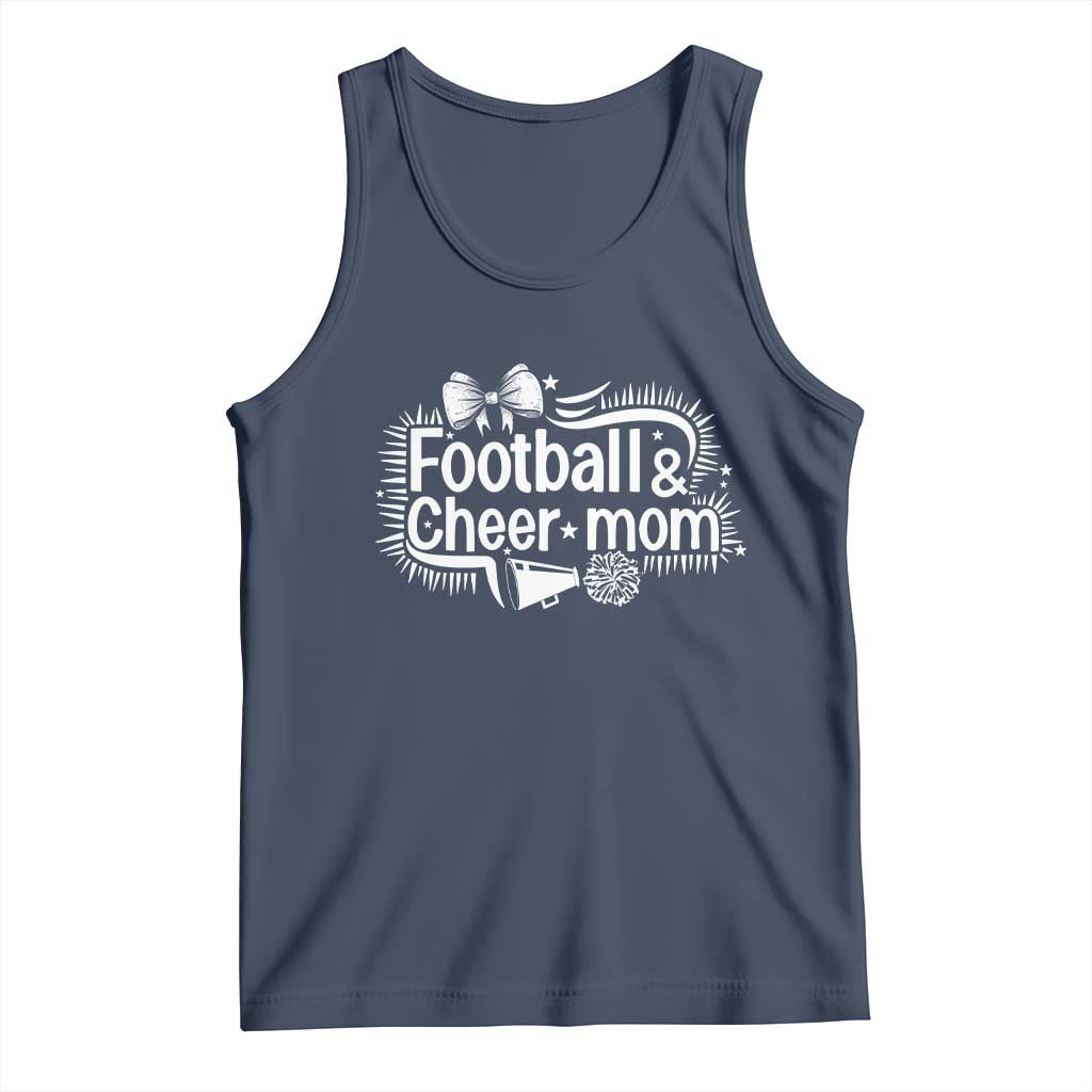 Football And Cheer Mom Quote Tank Top Sport Cheerleading Season Gift - Wonder Print Shop
