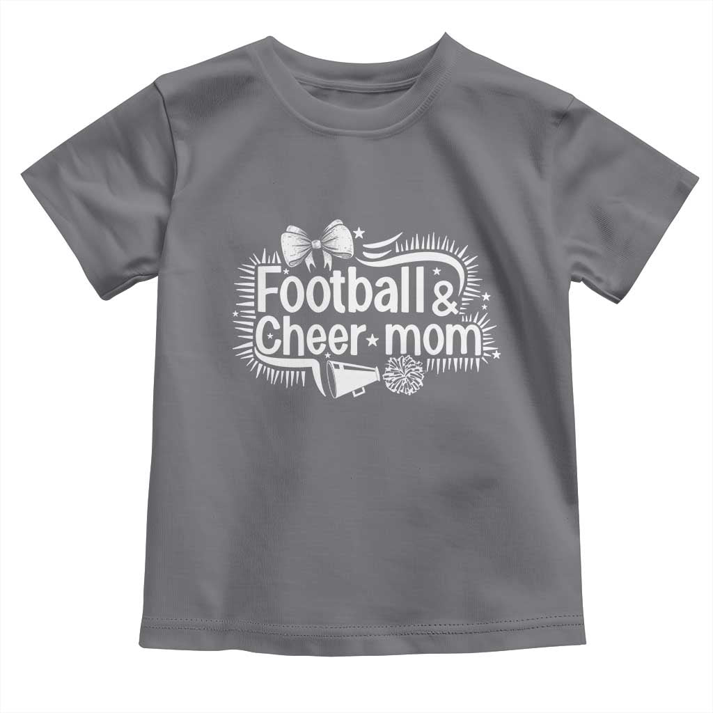 Football And Cheer Mom Quote Toddler T Shirt Sport Cheerleading Season Gift - Wonder Print Shop