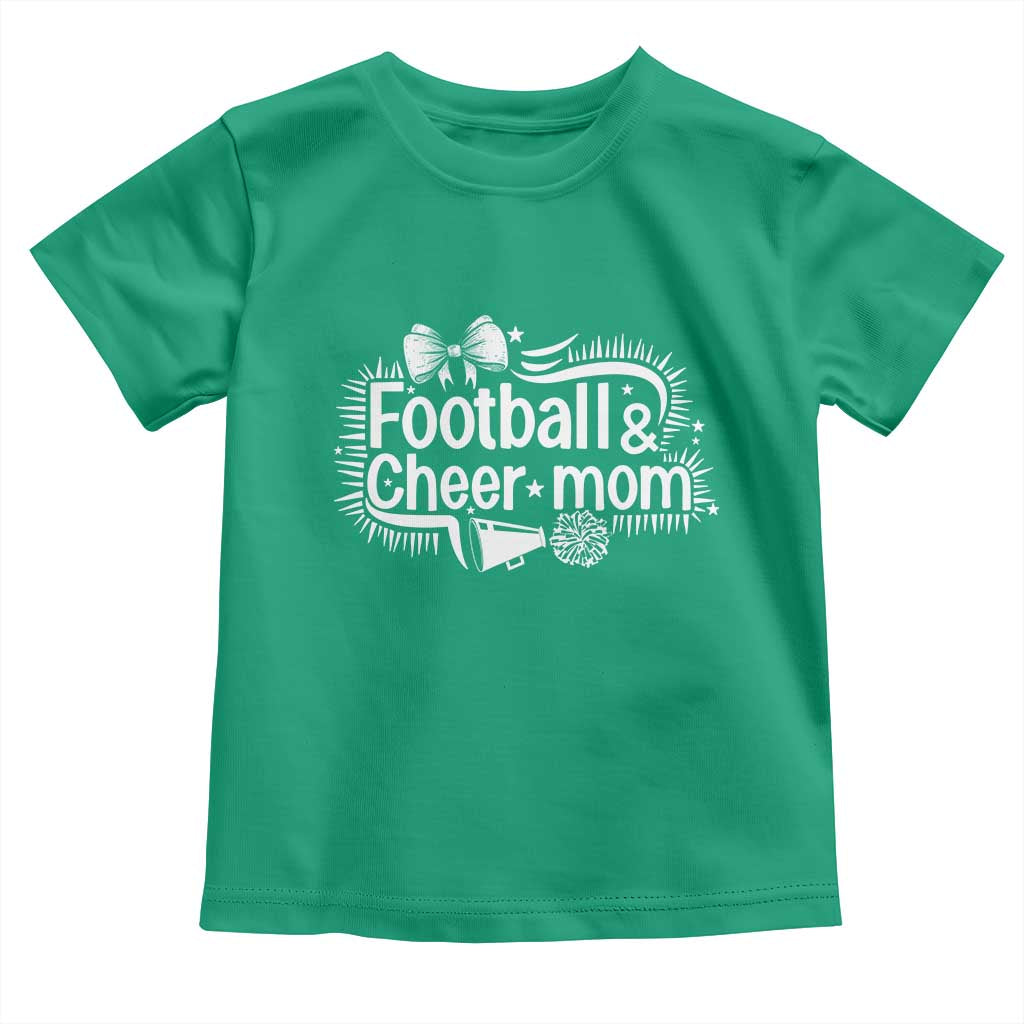 Football And Cheer Mom Quote Toddler T Shirt Sport Cheerleading Season Gift - Wonder Print Shop