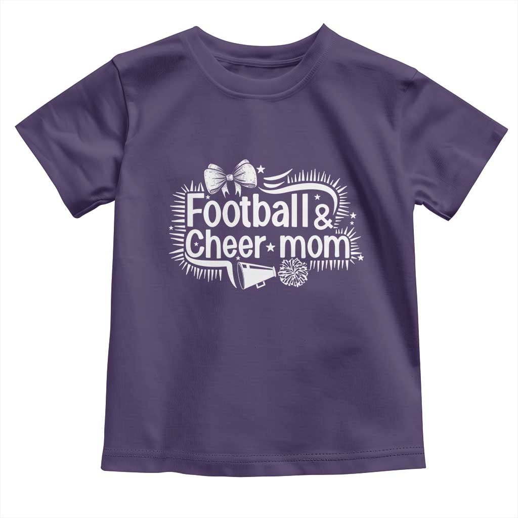 Football And Cheer Mom Quote Toddler T Shirt Sport Cheerleading Season Gift - Wonder Print Shop