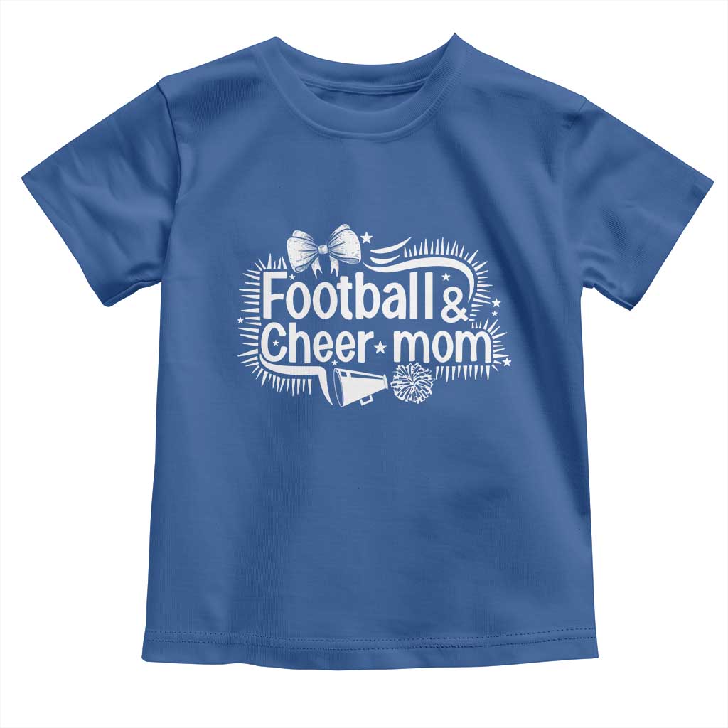 Football And Cheer Mom Quote Toddler T Shirt Sport Cheerleading Season Gift - Wonder Print Shop