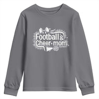 Football And Cheer Mom Quote Youth Sweatshirt Sport Cheerleading Season Gift - Wonder Print Shop