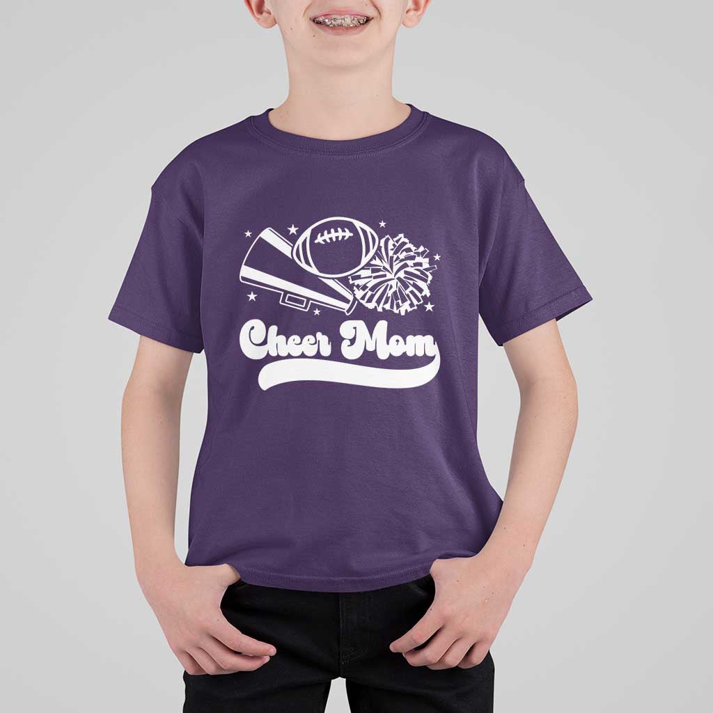 Cheer Mom Football Game Day T Shirt For Kid Cheerleader Team Spirit Gift - Wonder Print Shop