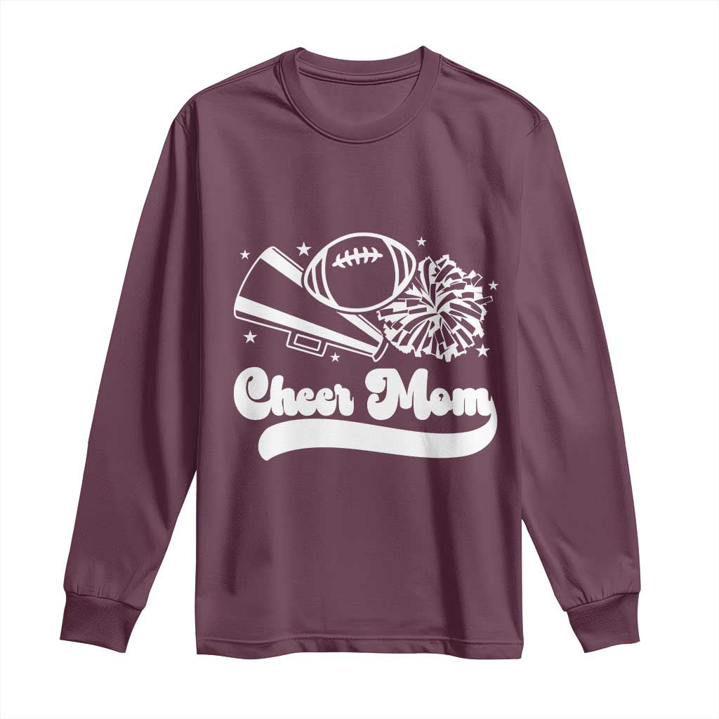 Cheer Mom Football Game Day Long Sleeve Shirt Cheerleader Team Spirit Gift - Wonder Print Shop