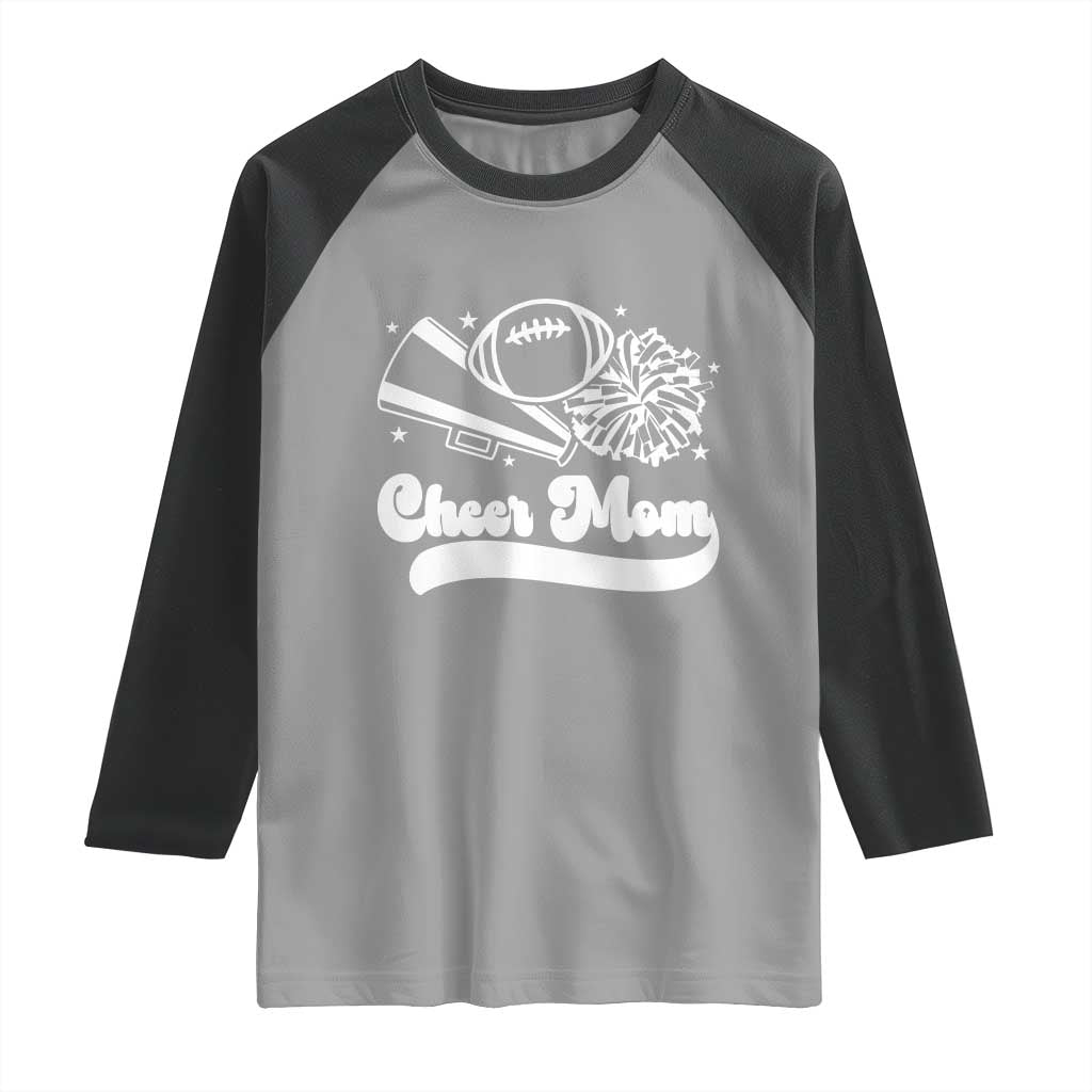 Cheer Mom Football Game Day Raglan Shirt Cheerleader Team Spirit Gift - Wonder Print Shop