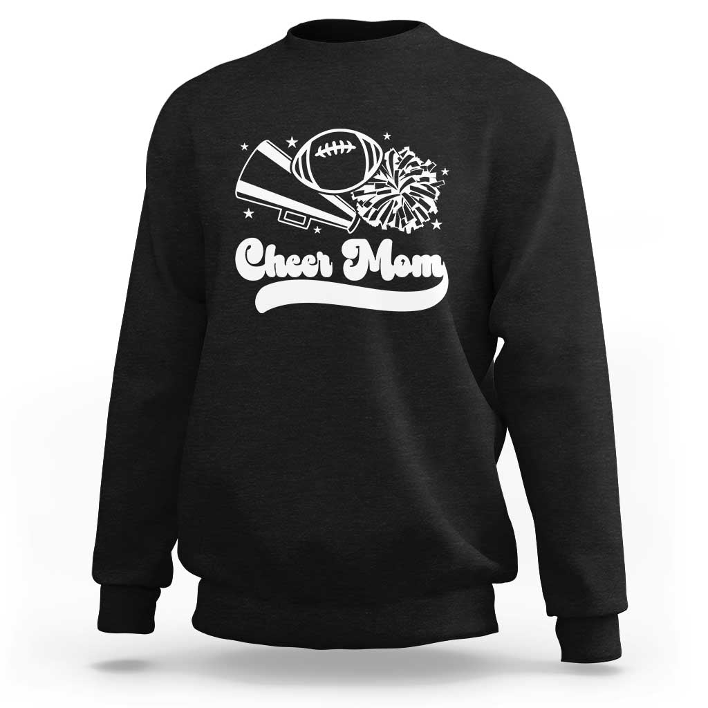 Cheer Mom Football Game Day Sweatshirt Cheerleader Team Spirit Gift - Wonder Print Shop