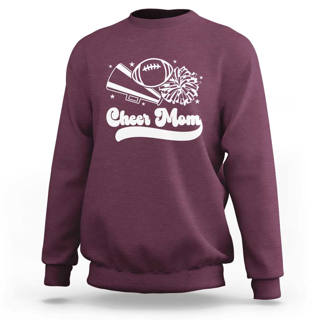 Cheer Mom Football Game Day Sweatshirt Cheerleader Team Spirit Gift - Wonder Print Shop