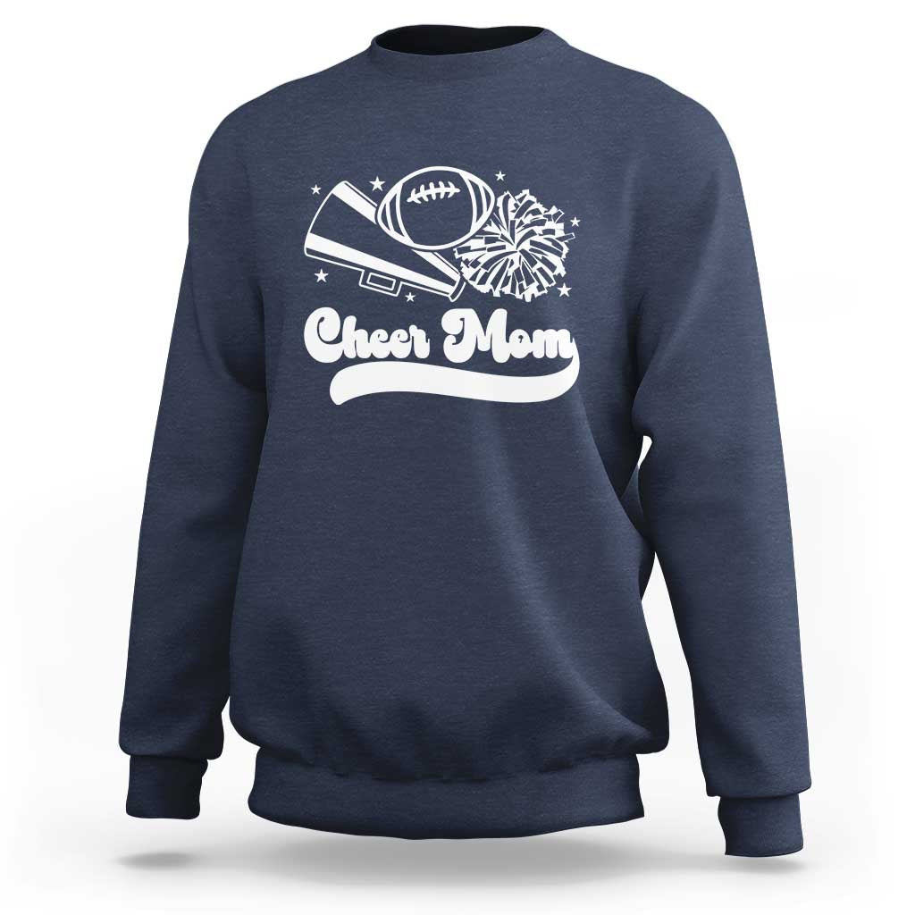 Cheer Mom Football Game Day Sweatshirt Cheerleader Team Spirit Gift - Wonder Print Shop