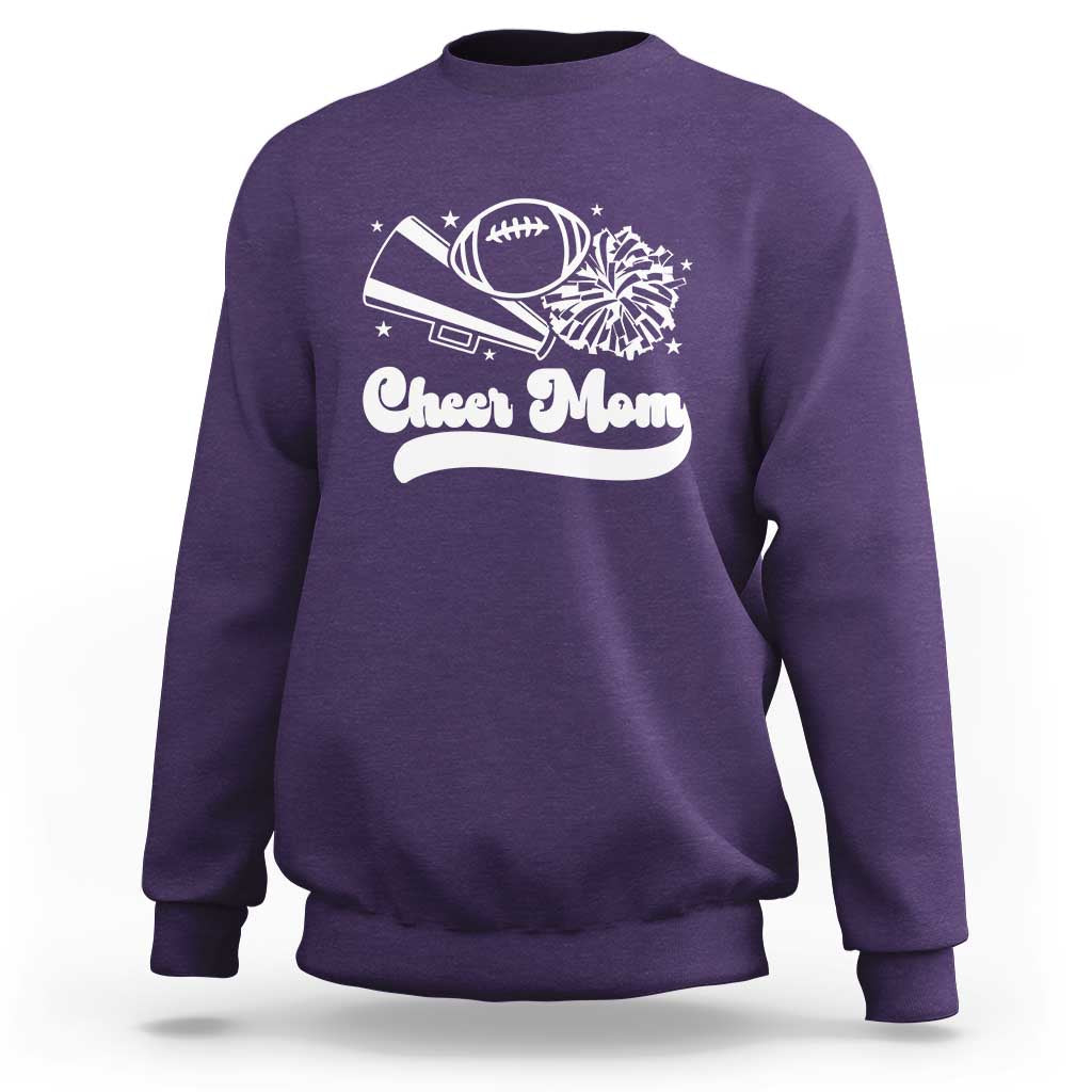 Cheer Mom Football Game Day Sweatshirt Cheerleader Team Spirit Gift - Wonder Print Shop