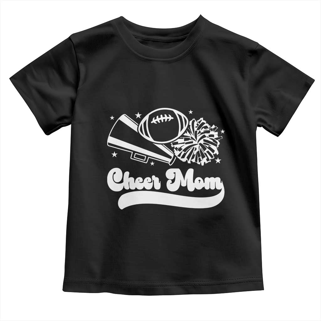 Cheer Mom Football Game Day Toddler T Shirt Cheerleader Team Spirit Gift - Wonder Print Shop