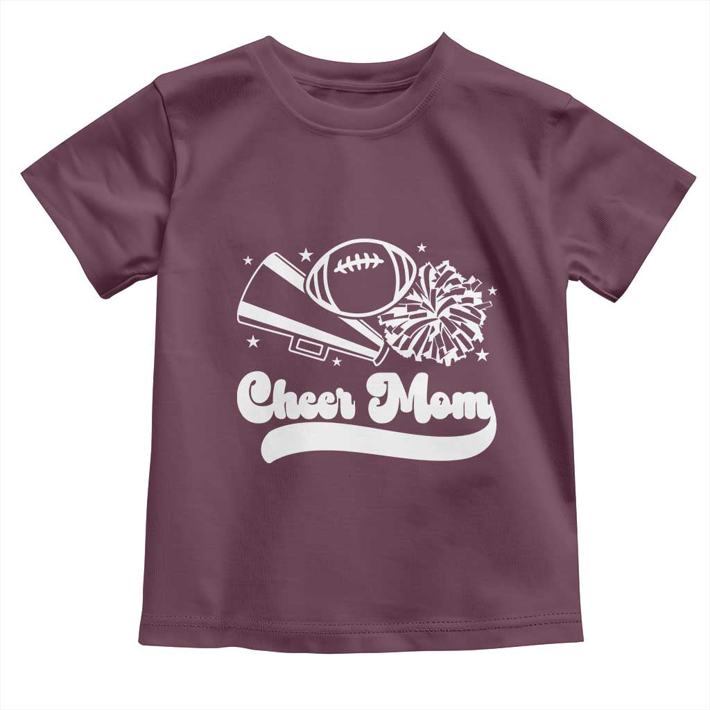 Cheer Mom Football Game Day Toddler T Shirt Cheerleader Team Spirit Gift - Wonder Print Shop