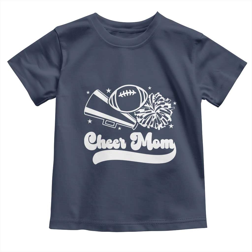 Cheer Mom Football Game Day Toddler T Shirt Cheerleader Team Spirit Gift - Wonder Print Shop