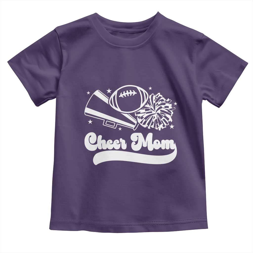 Cheer Mom Football Game Day Toddler T Shirt Cheerleader Team Spirit Gift - Wonder Print Shop