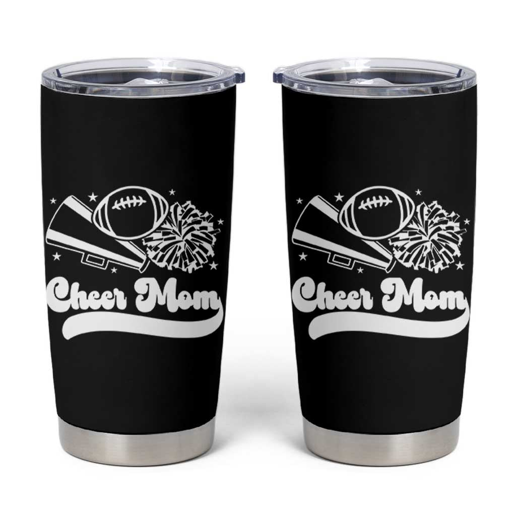 Cheer Mom Football Game Day Tumbler Cup Cheerleader Team Spirit Gift - Wonder Print Shop
