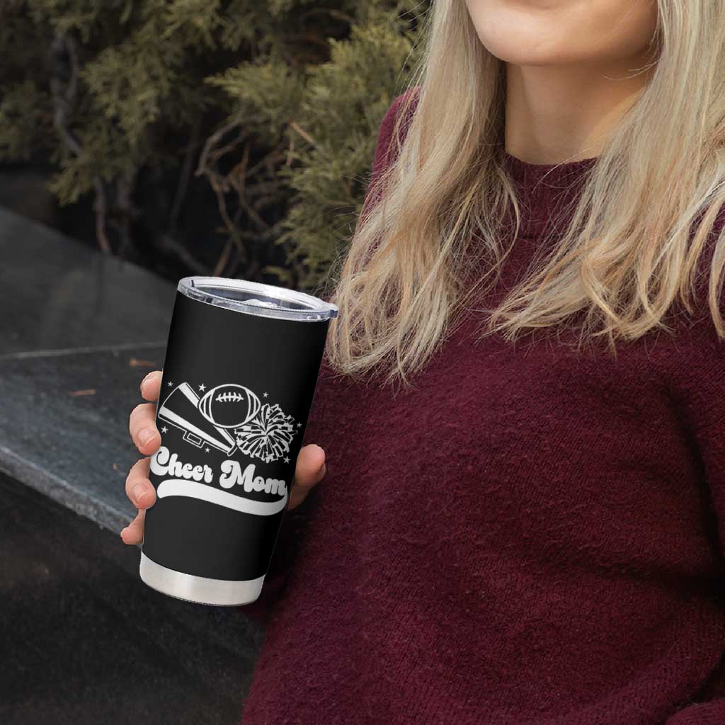 Cheer Mom Football Game Day Tumbler Cup Cheerleader Team Spirit Gift - Wonder Print Shop