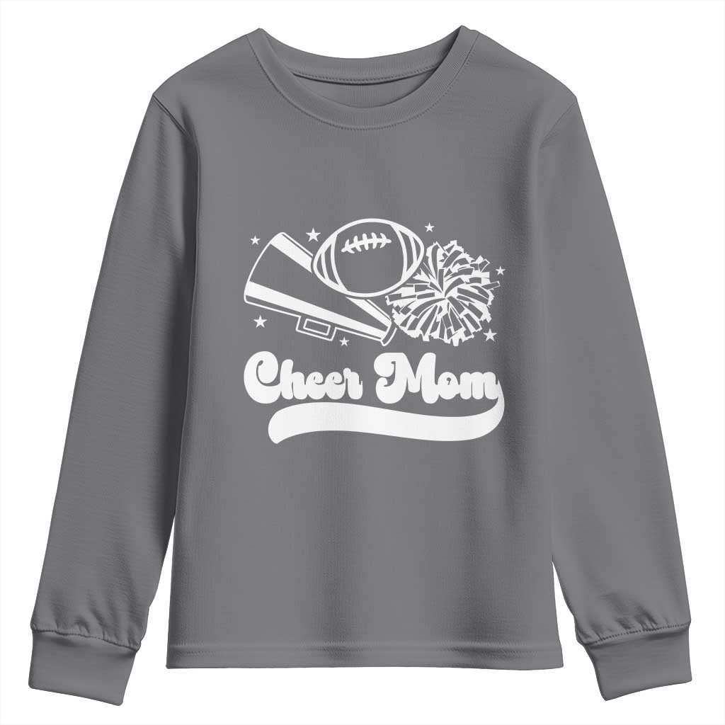 Cheer Mom Football Game Day Youth Sweatshirt Cheerleader Team Spirit Gift - Wonder Print Shop