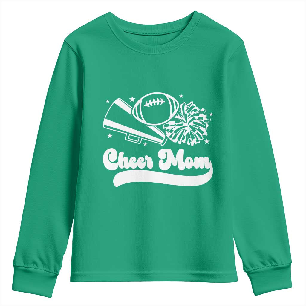 Cheer Mom Football Game Day Youth Sweatshirt Cheerleader Team Spirit Gift - Wonder Print Shop