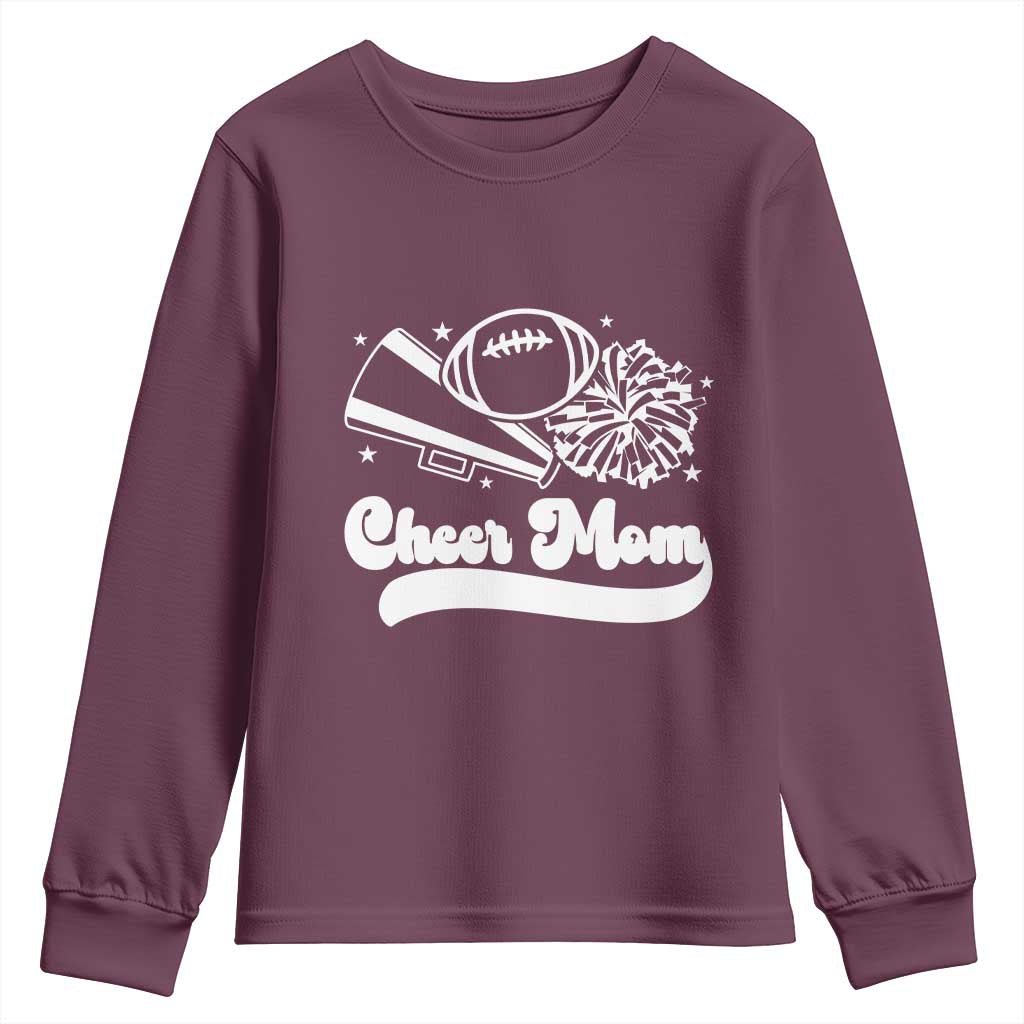 Cheer Mom Football Game Day Youth Sweatshirt Cheerleader Team Spirit Gift - Wonder Print Shop