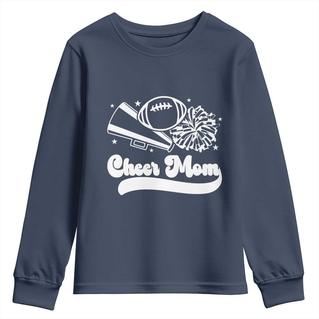 Cheer Mom Football Game Day Youth Sweatshirt Cheerleader Team Spirit Gift - Wonder Print Shop