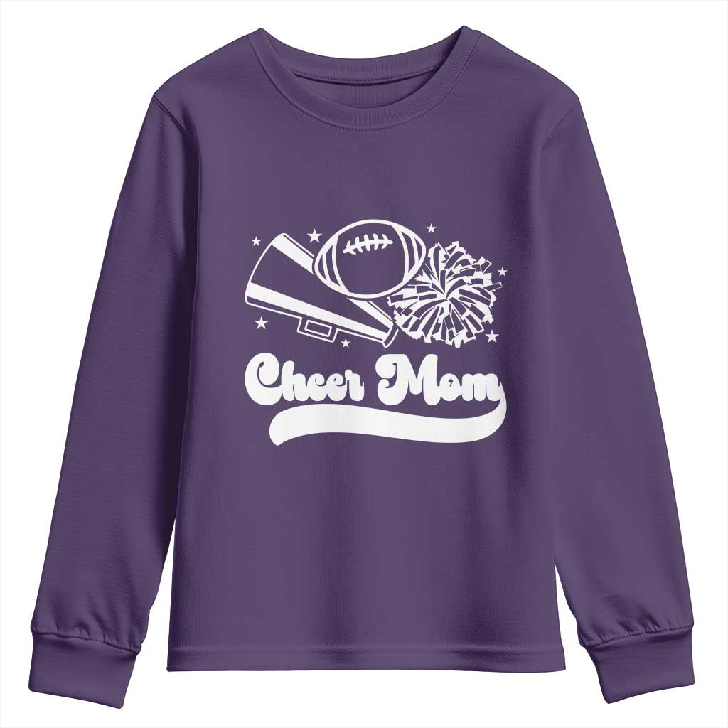 Cheer Mom Football Game Day Youth Sweatshirt Cheerleader Team Spirit Gift - Wonder Print Shop