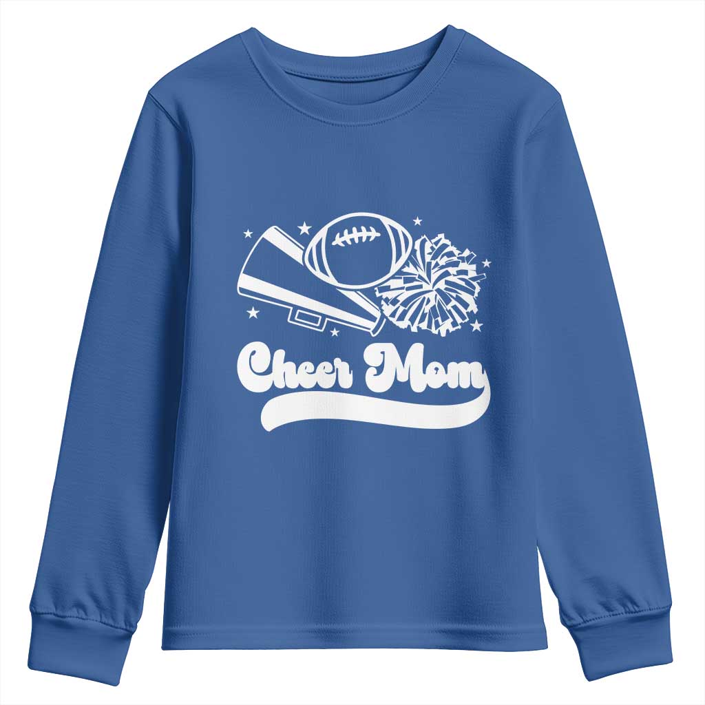 Cheer Mom Football Game Day Youth Sweatshirt Cheerleader Team Spirit Gift - Wonder Print Shop