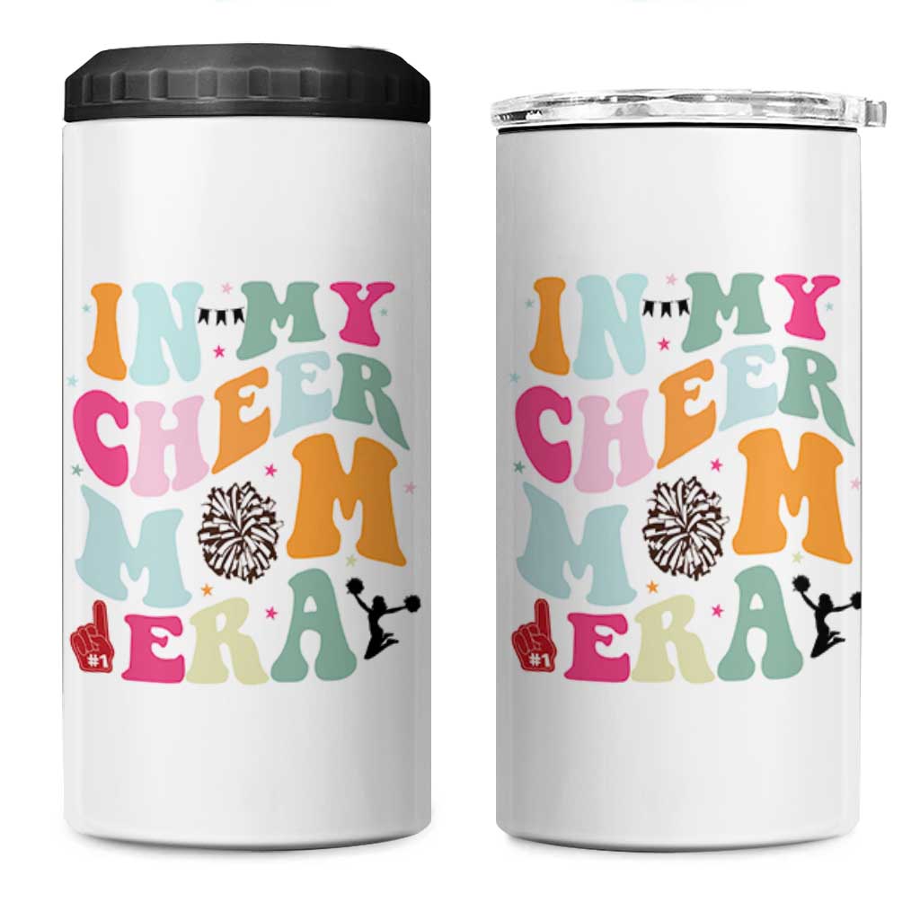 In My Cheer Mom Era 4 in 1 Can Cooler Tumbler Cheerleading Gift - Wonder Print Shop