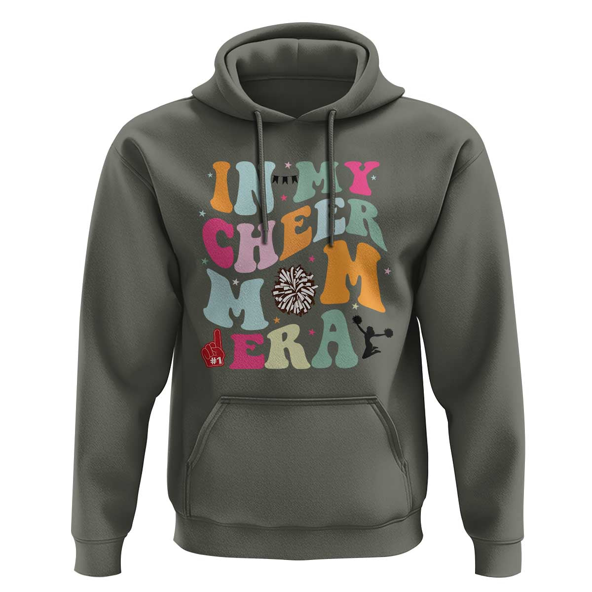 In My Cheer Mom Era Hoodie Cheerleading Gift - Wonder Print Shop