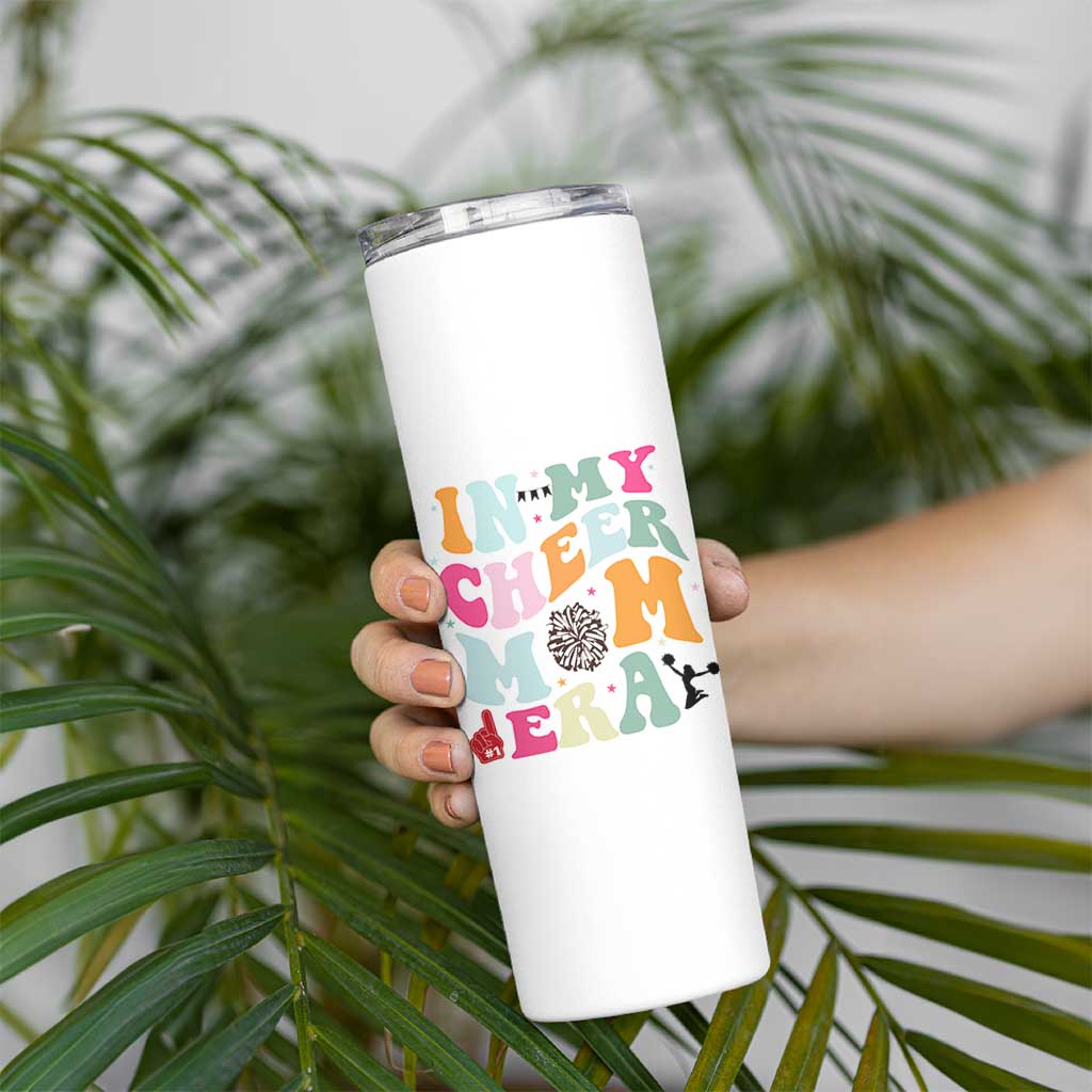 In My Cheer Mom Era Skinny Tumbler Cheerleading Gift - Wonder Print Shop