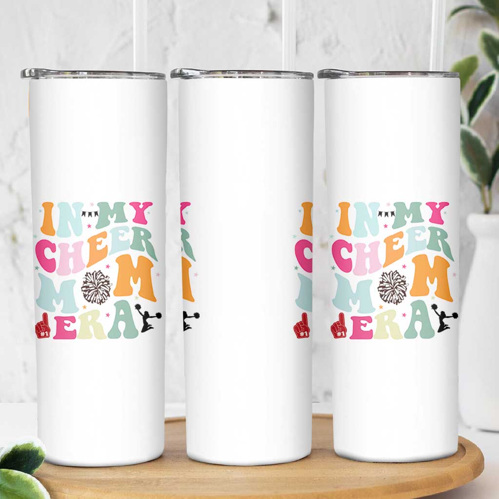 In My Cheer Mom Era Skinny Tumbler Cheerleading Gift - Wonder Print Shop