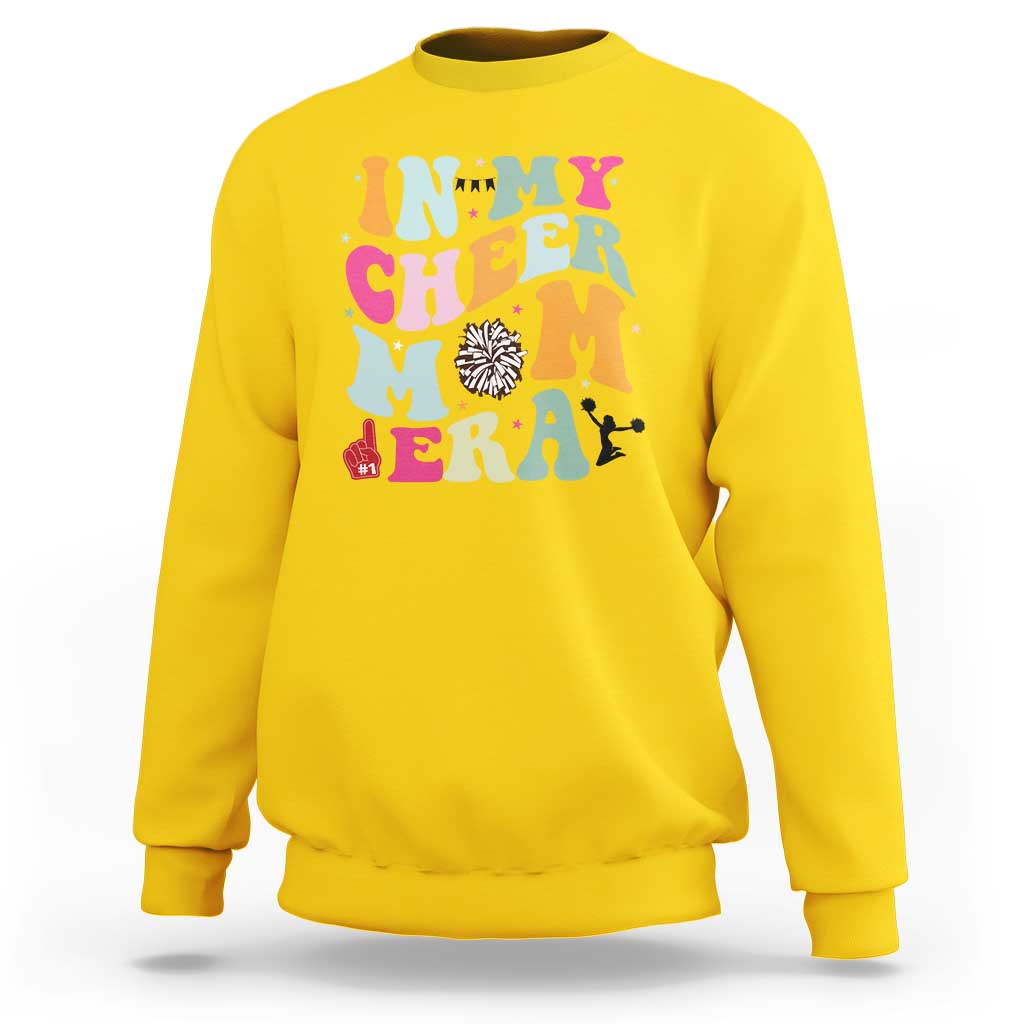 In My Cheer Mom Era Sweatshirt Cheerleading Gift - Wonder Print Shop