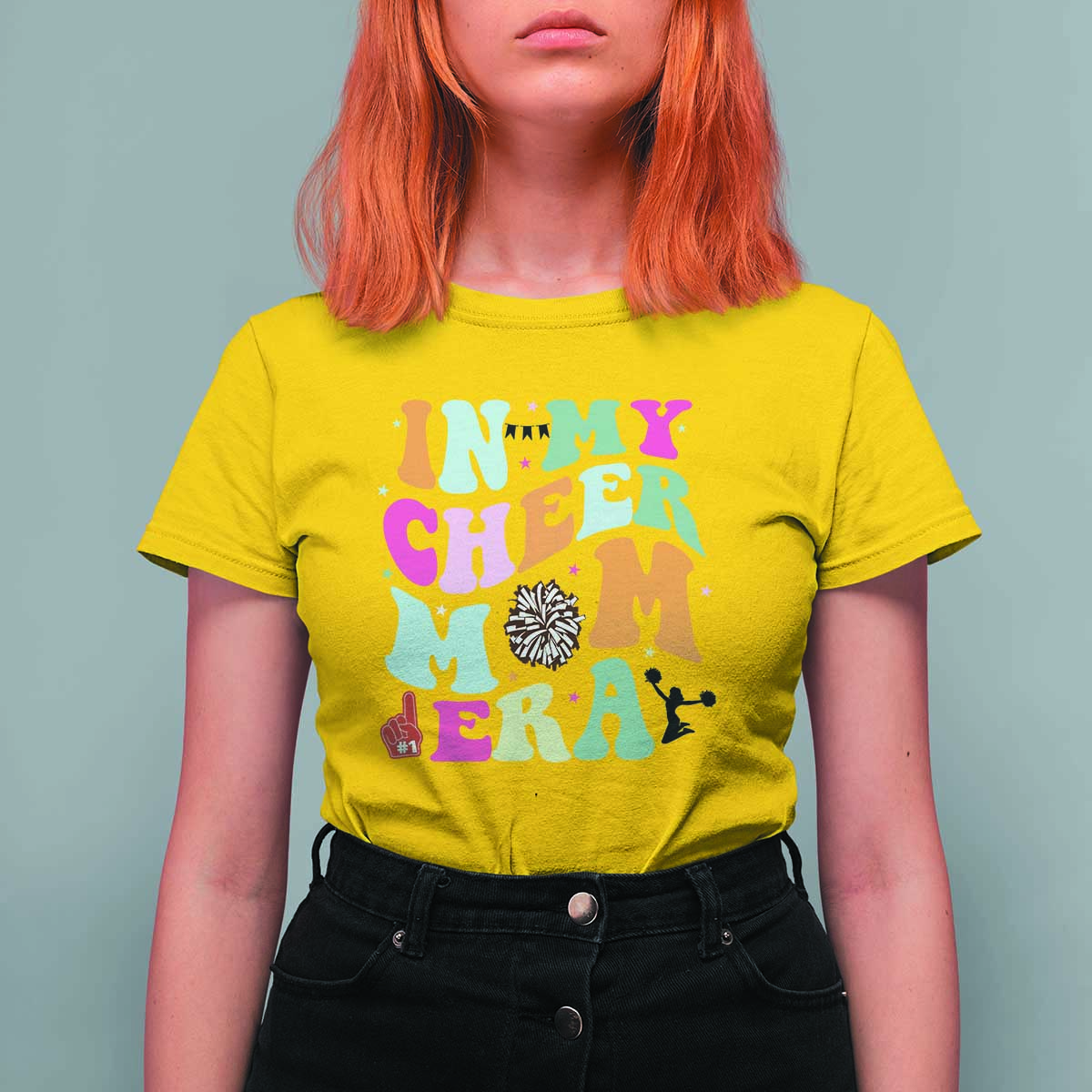 In My Cheer Mom Era T Shirt For Women Cheerleading Gift - Wonder Print Shop