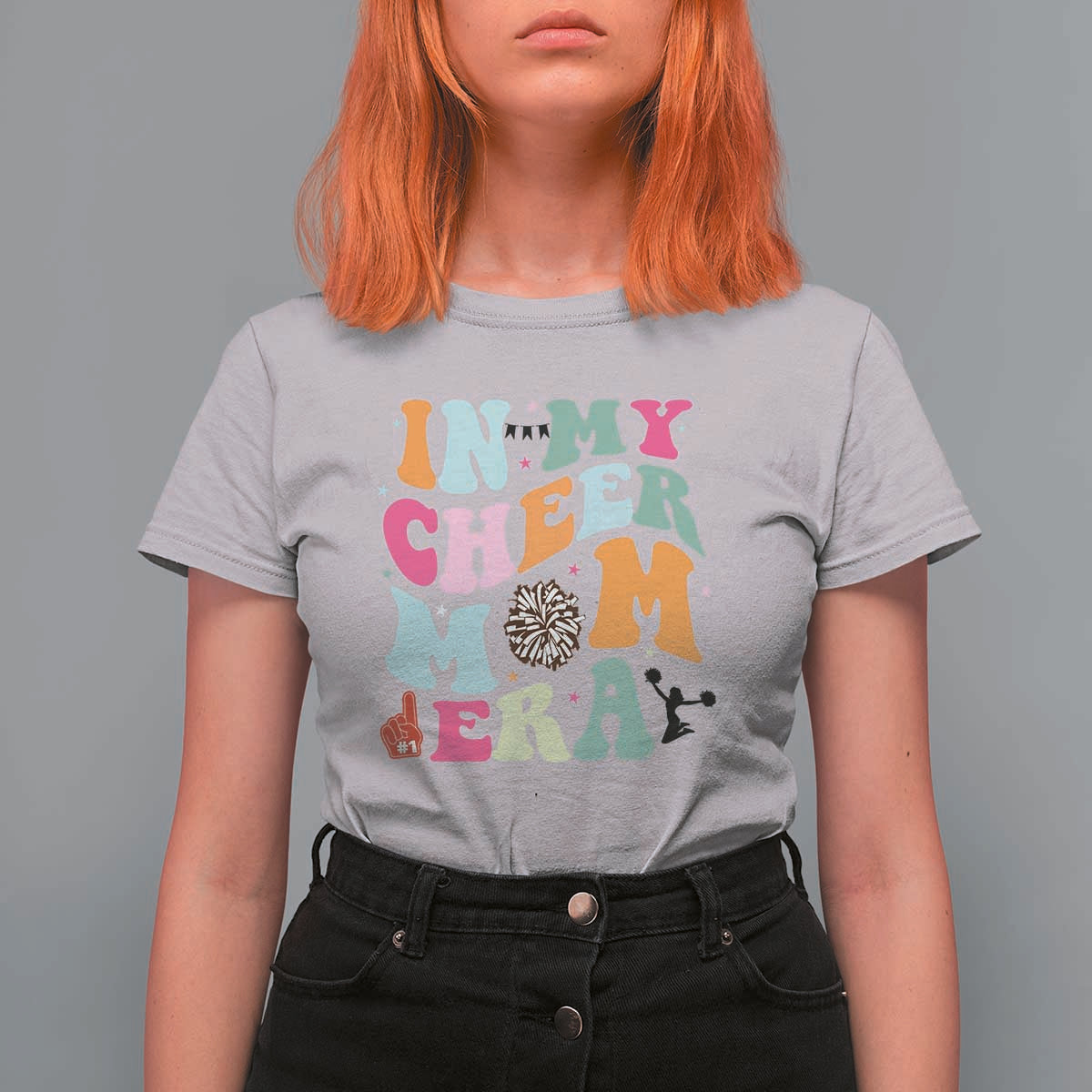 In My Cheer Mom Era T Shirt For Women Cheerleading Gift - Wonder Print Shop
