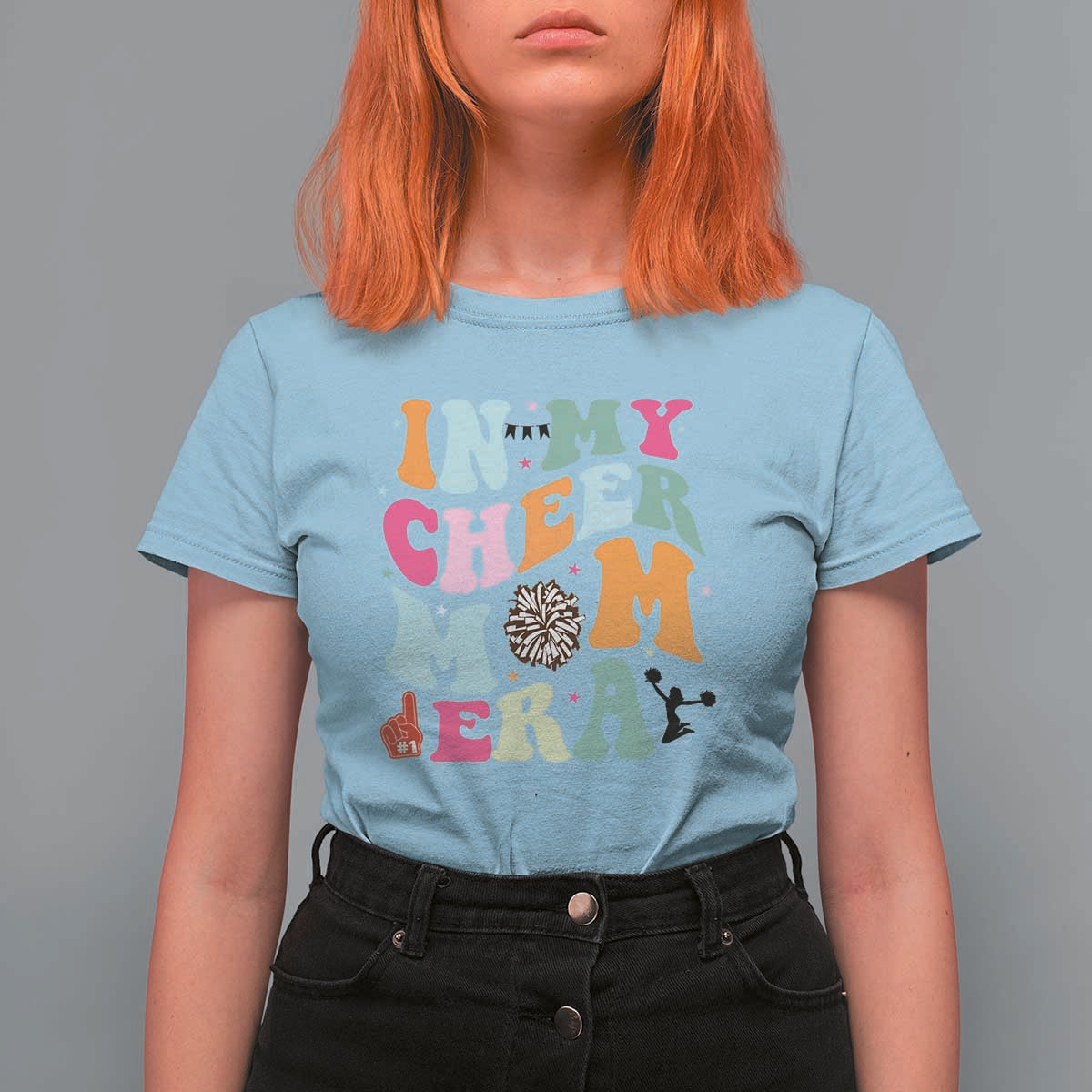 In My Cheer Mom Era T Shirt For Women Cheerleading Gift - Wonder Print Shop