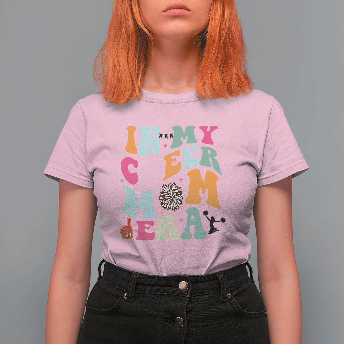 In My Cheer Mom Era T Shirt For Women Cheerleading Gift - Wonder Print Shop