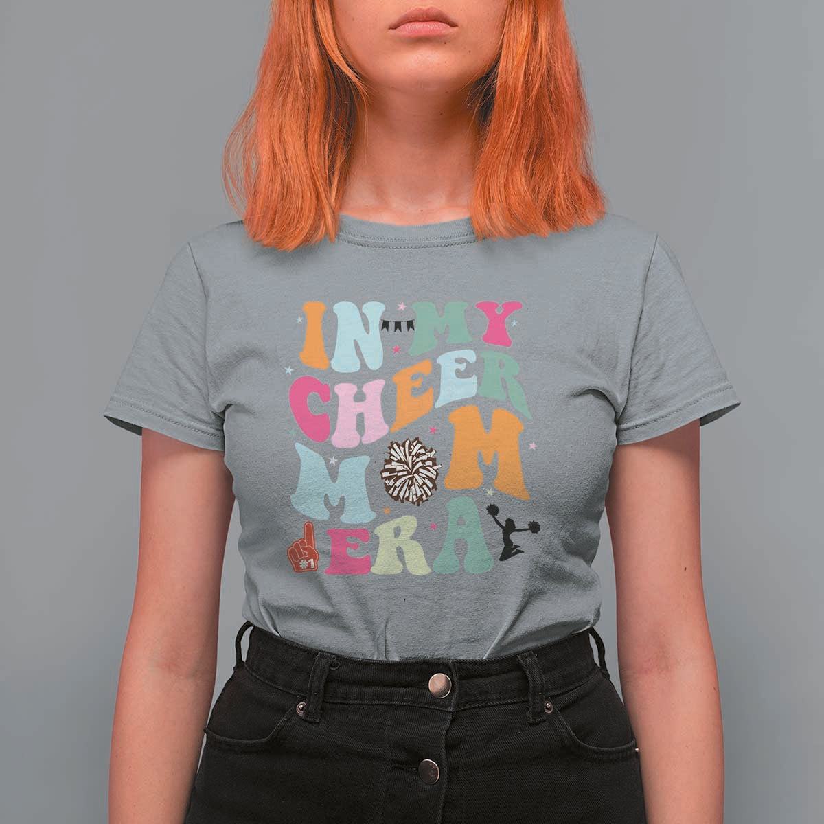 In My Cheer Mom Era T Shirt For Women Cheerleading Gift - Wonder Print Shop