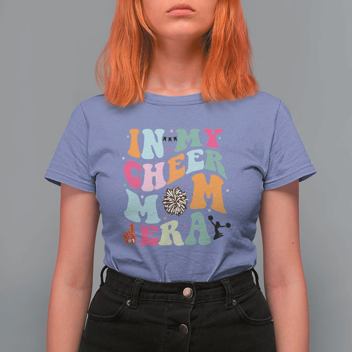 In My Cheer Mom Era T Shirt For Women Cheerleading Gift - Wonder Print Shop