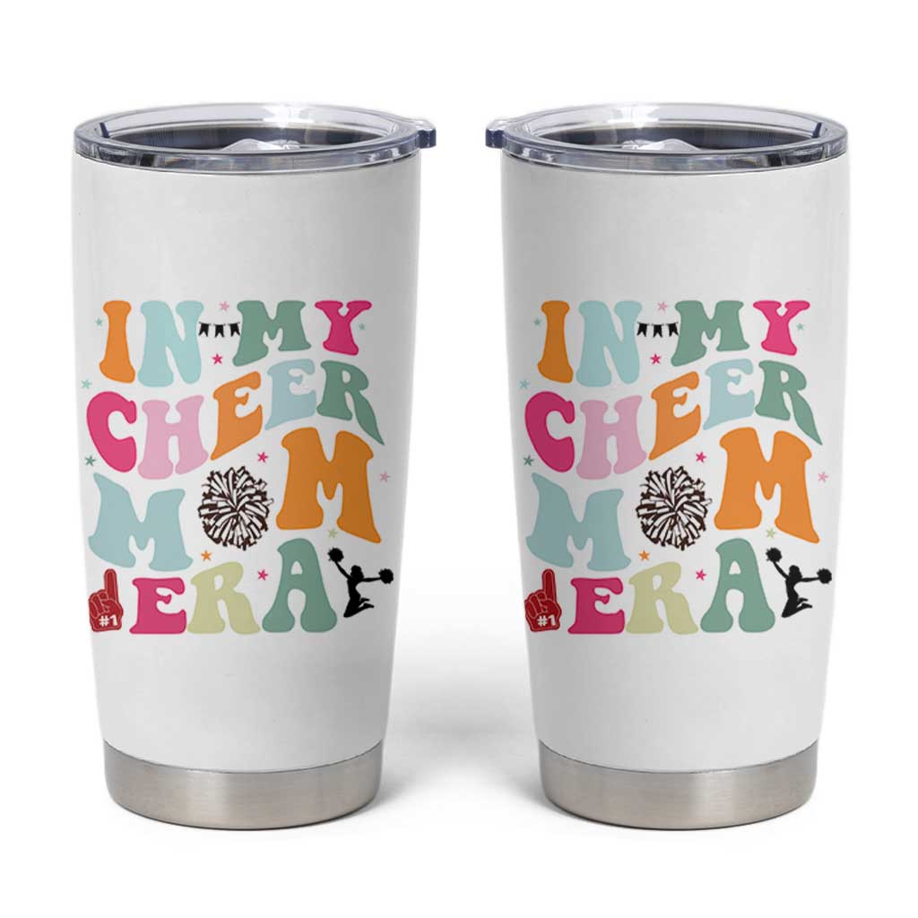 In My Cheer Mom Era Tumbler Cup Cheerleading Gift - Wonder Print Shop