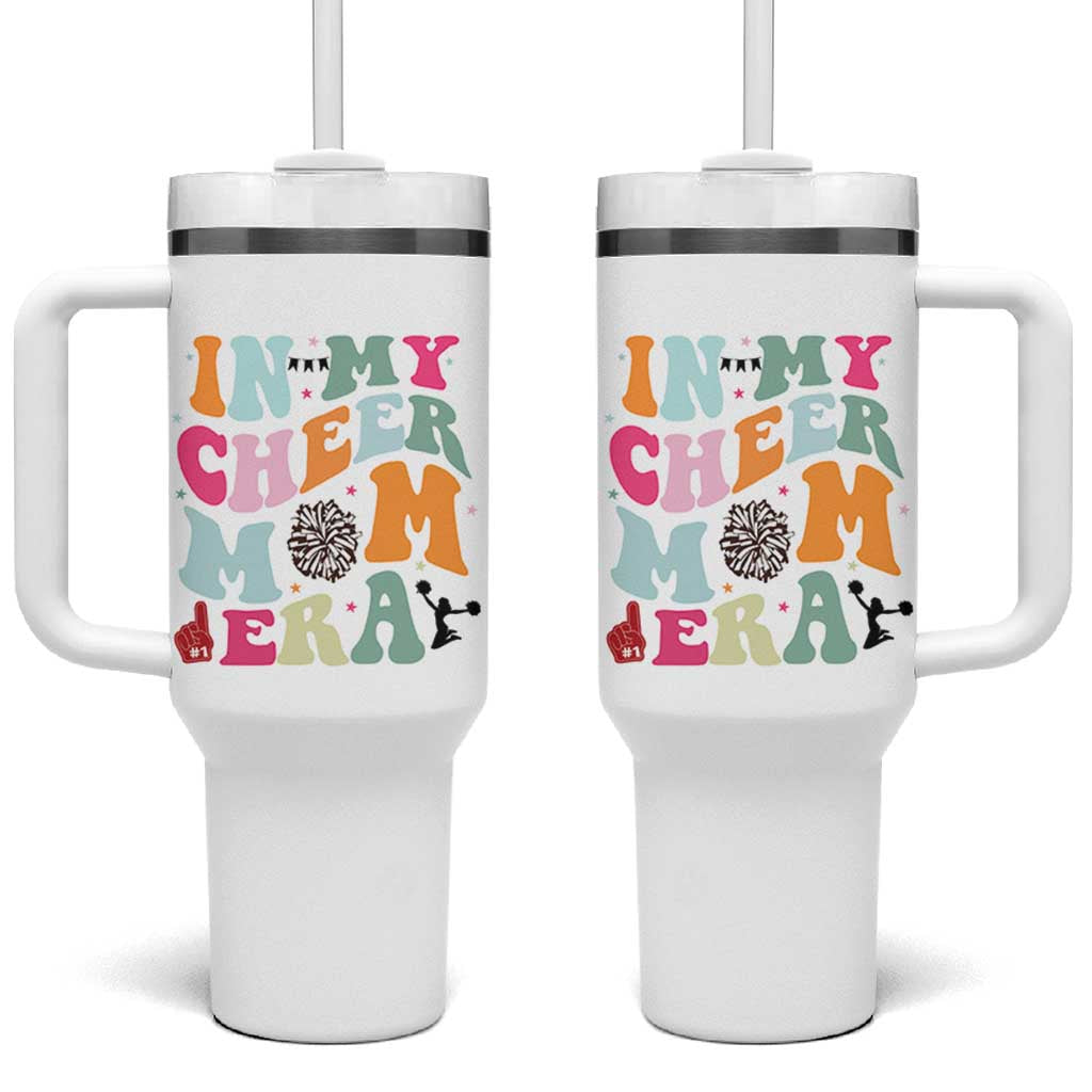 In My Cheer Mom Era Tumbler With Handle Cheerleading Gift - Wonder Print Shop