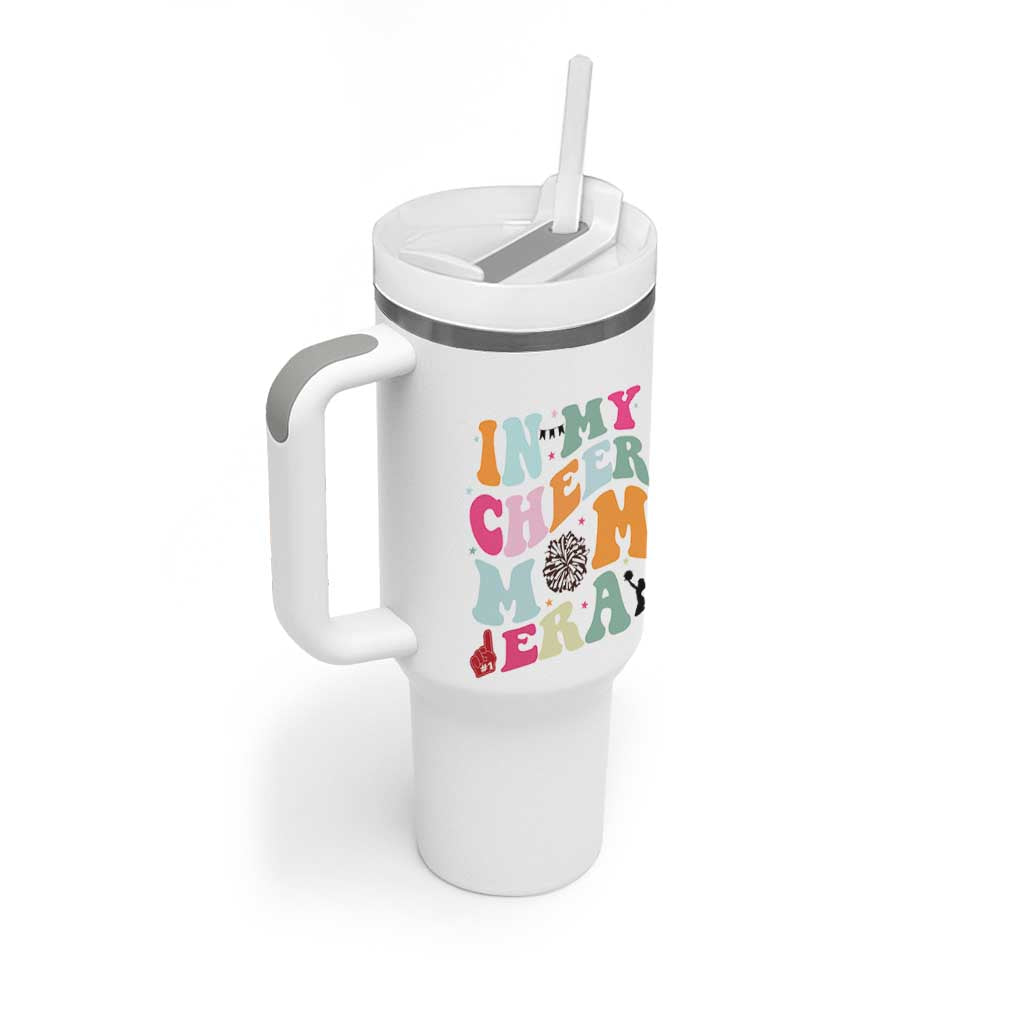 In My Cheer Mom Era Tumbler With Handle Cheerleading Gift - Wonder Print Shop