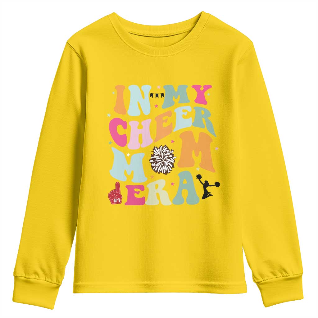 In My Cheer Mom Era Youth Sweatshirt Cheerleading Gift - Wonder Print Shop