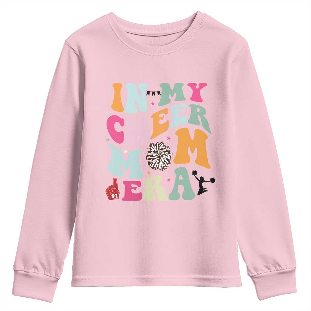 In My Cheer Mom Era Youth Sweatshirt Cheerleading Gift - Wonder Print Shop