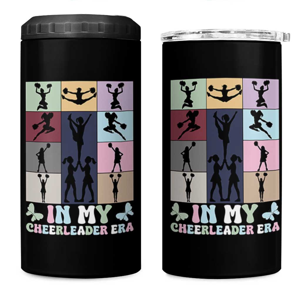 In My Cheer Mom Era 4 in 1 Can Cooler Tumbler Cheerleader Squad Fan Gift - Wonder Print Shop