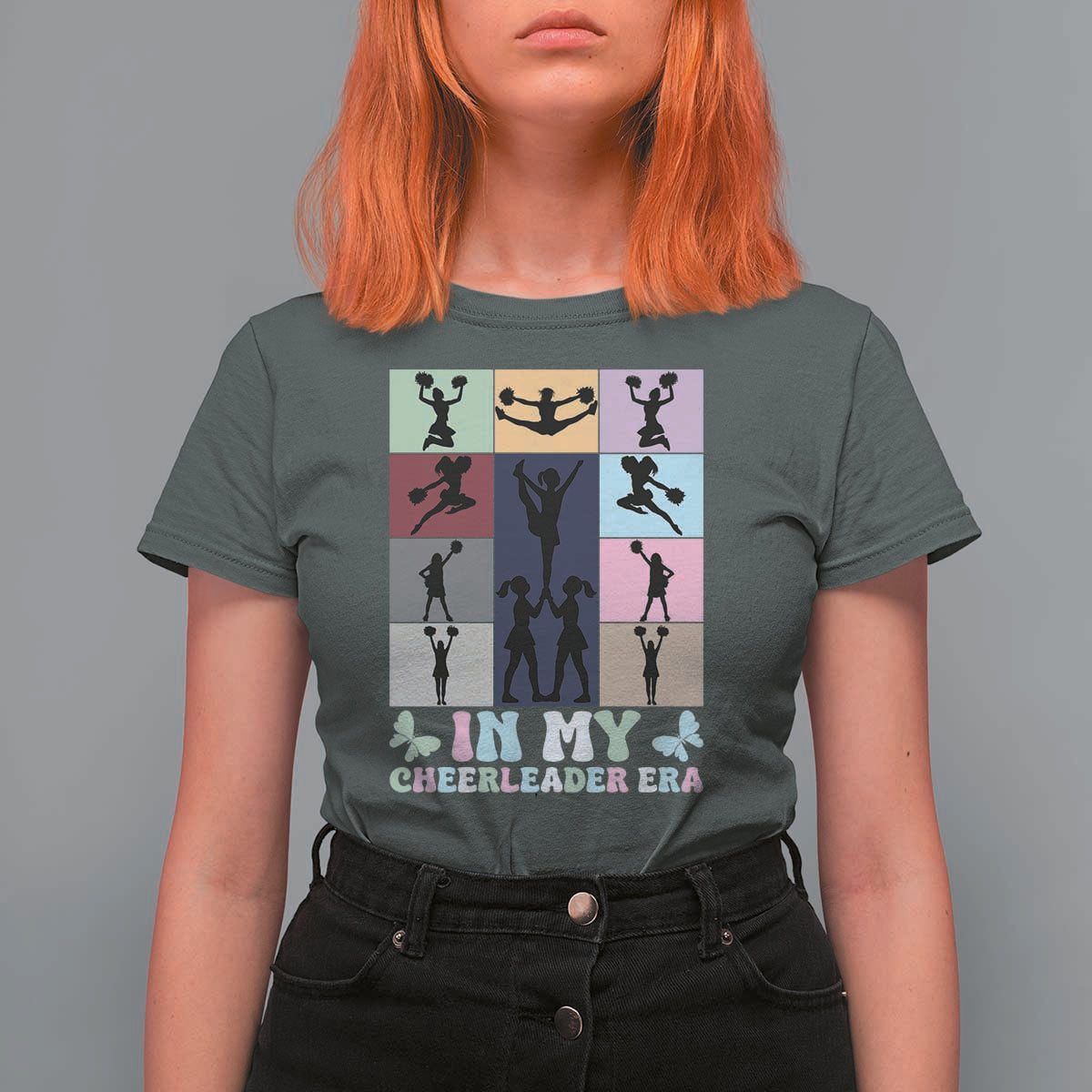 In My Cheer Mom Era T Shirt For Women Cheerleader Squad Fan Gift - Wonder Print Shop