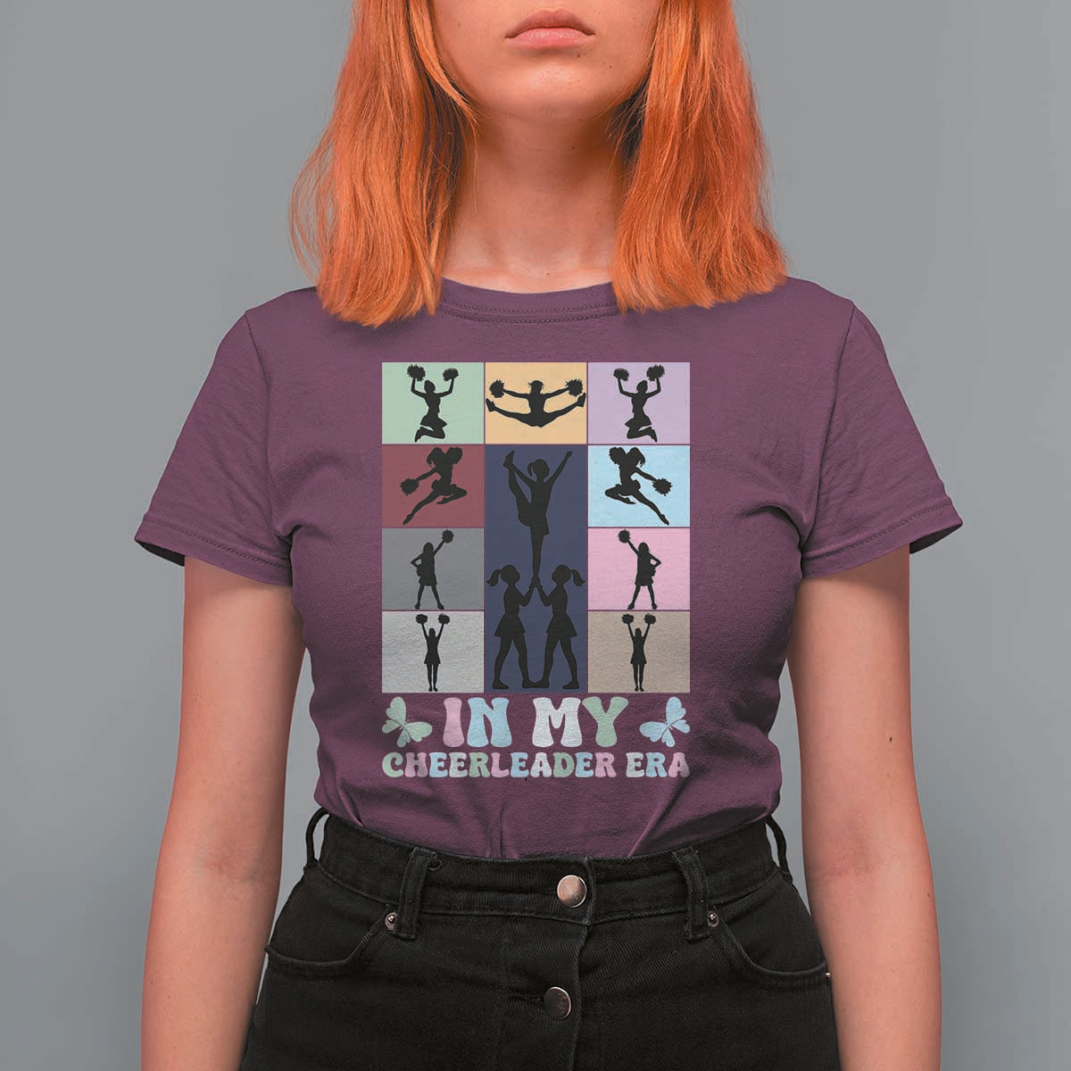 In My Cheer Mom Era T Shirt For Women Cheerleader Squad Fan Gift - Wonder Print Shop