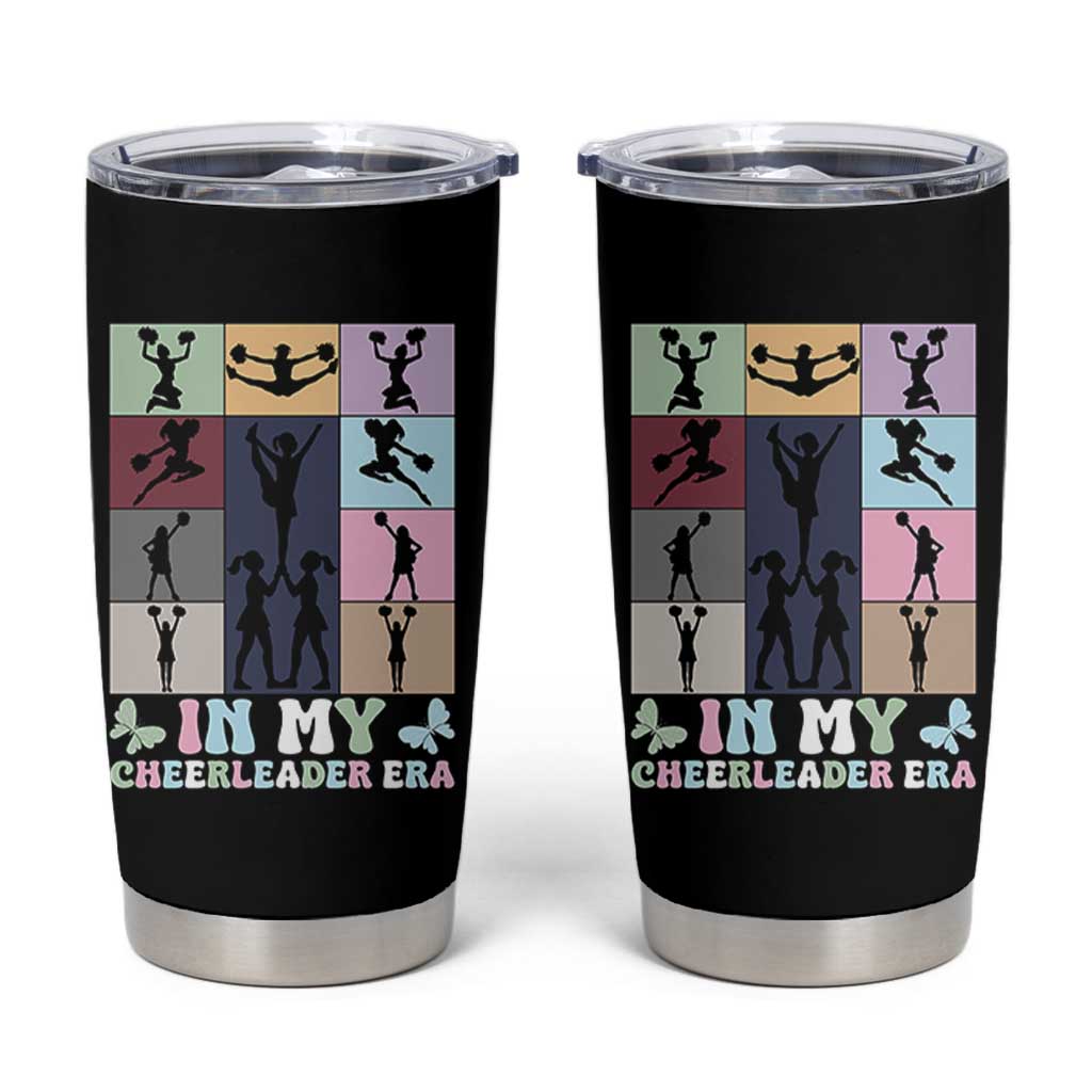 In My Cheer Mom Era Tumbler Cup Cheerleader Squad Fan Gift - Wonder Print Shop