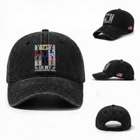 In My Cheer Mom Era Washed Cotton Baseball Cap Cheerleader Squad Fan Gift
