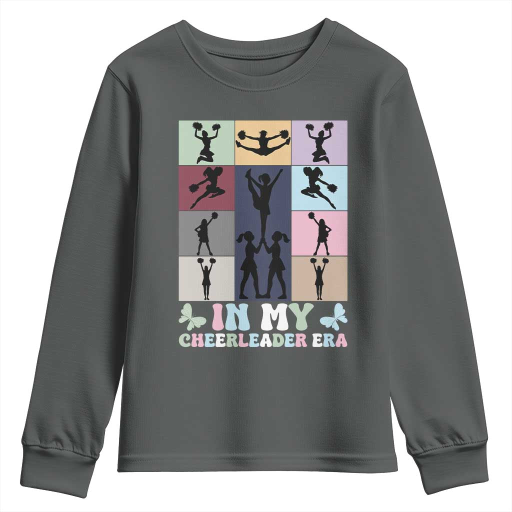 In My Cheer Mom Era Youth Sweatshirt Cheerleader Squad Fan Gift - Wonder Print Shop