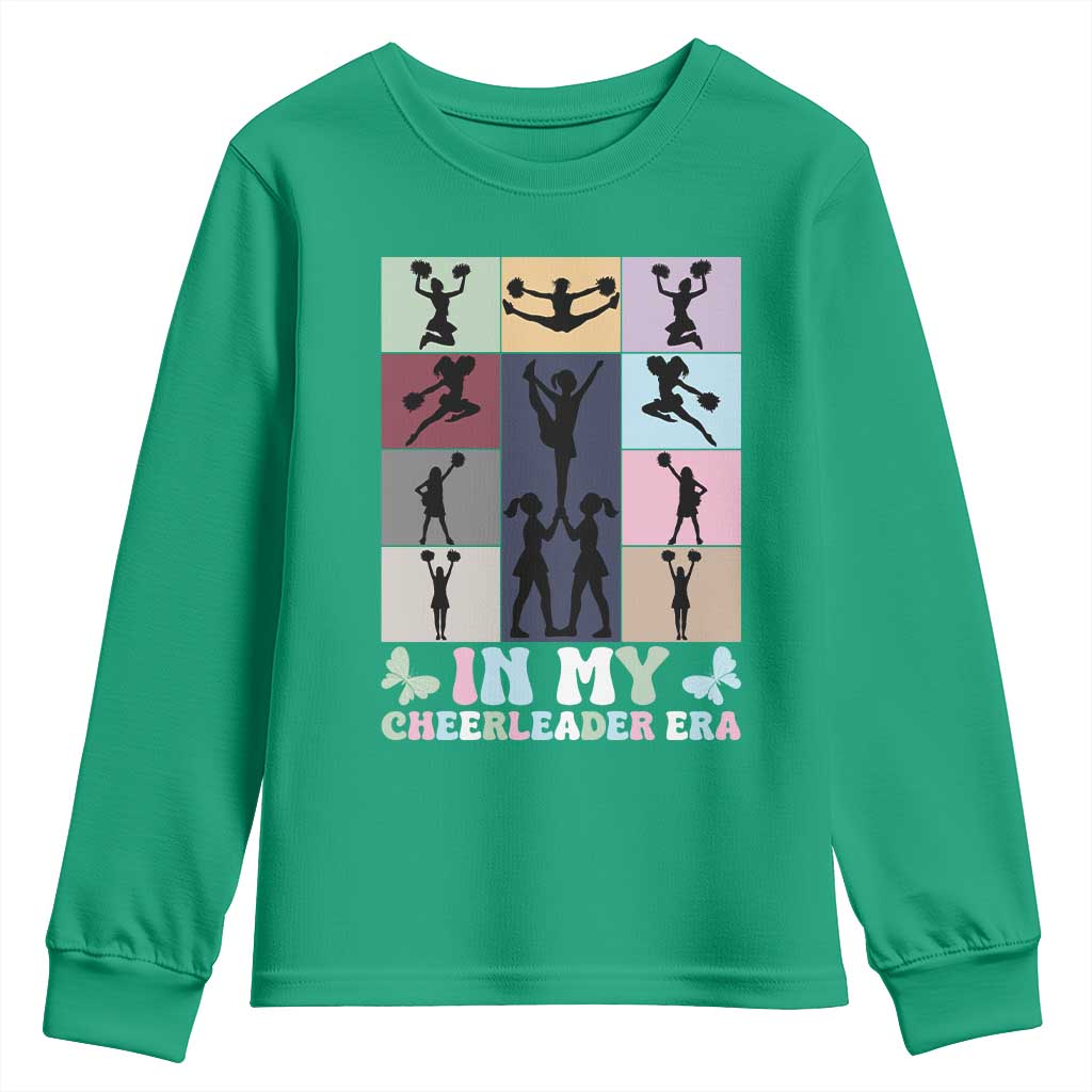 In My Cheer Mom Era Youth Sweatshirt Cheerleader Squad Fan Gift - Wonder Print Shop
