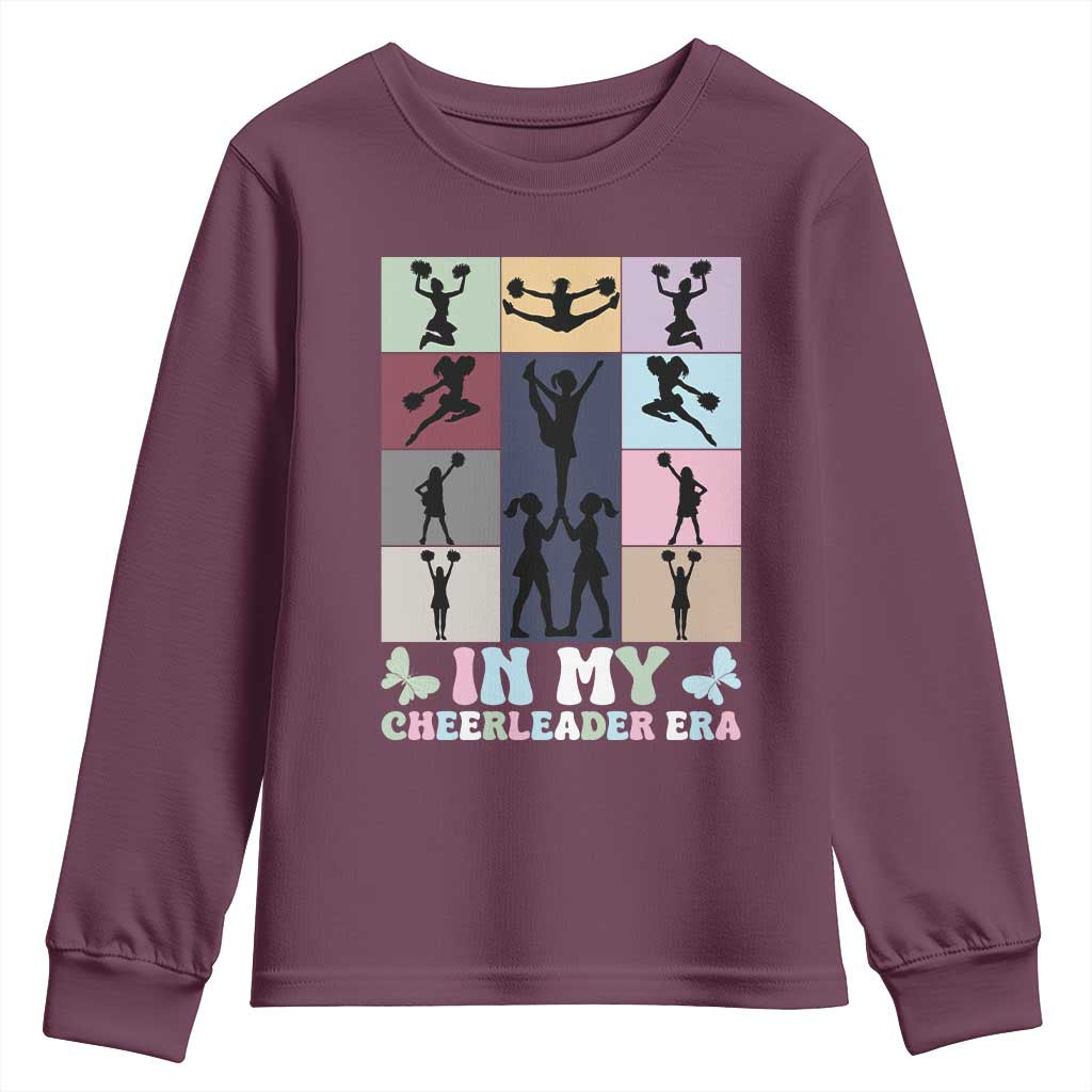 In My Cheer Mom Era Youth Sweatshirt Cheerleader Squad Fan Gift - Wonder Print Shop